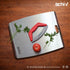 Schiv Mezzaluna Stainless Steel Chopping Knife, Red, 20cm Length, Kitchen Essentials.